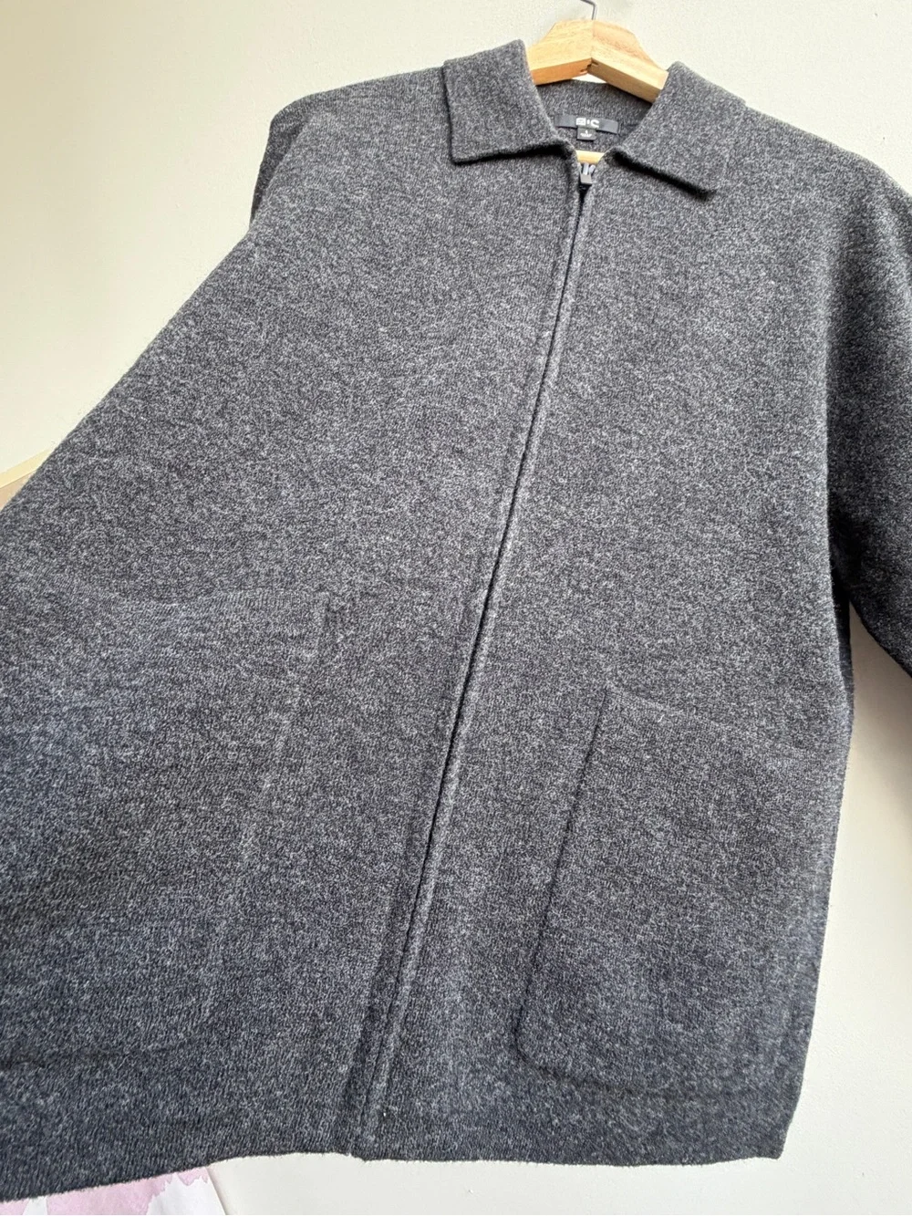 UNIQLO : C Knitted Full-Zip Jacket - 08 Dark Gray - Unisex S